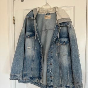 Flawless Hooded Denim Jacket-M